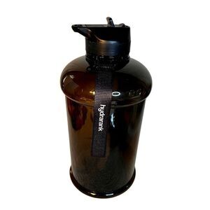 HydraRank Half Gallon Water Bottle Gray/Black With Wrist Attachment NWOT